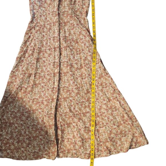 VTG Marnie West cottage core rustic coquette romantic floral maxi dress size 13 - Picture 7 of 8